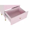 Ночной столик DKD Home Decor 52 x 42 x 65 cm Металл Светло Pозовый Древесина манго