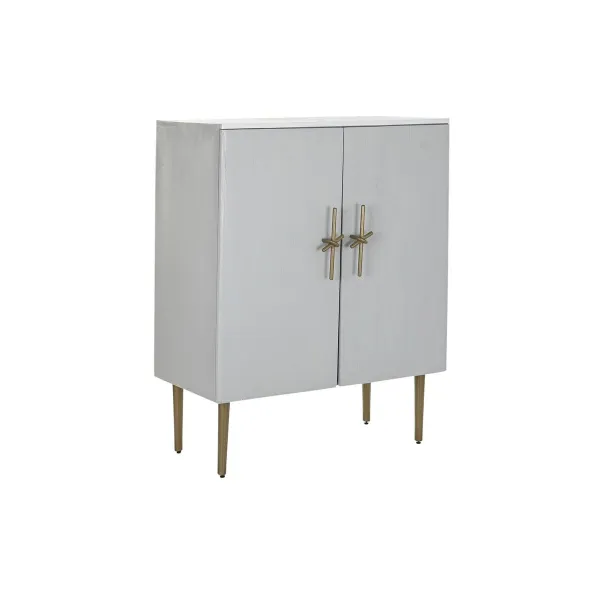 Kaappi DKD Home Decor Valkoinen Kullattu Rauta Mangopuu 85 x 45 x 110 cm BAR