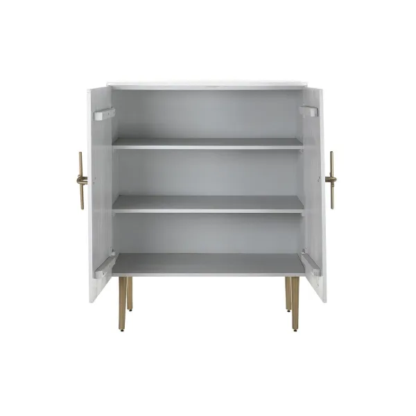 Kaappi DKD Home Decor Valkoinen Kullattu Rauta Mangopuu 85 x 45 x 110 cm BAR