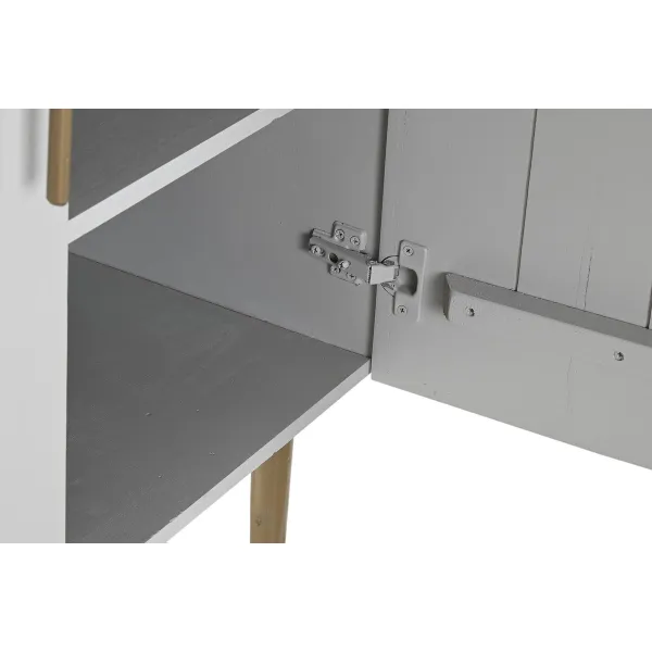 Kaappi DKD Home Decor Valkoinen Kullattu Rauta Mangopuu 85 x 45 x 110 cm BAR