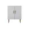 Kaappi DKD Home Decor Valkoinen Kullattu Rauta Mangopuu 85 x 45 x 110 cm BAR