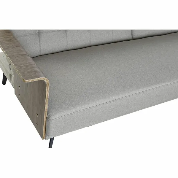 Диван-кровать DKD Home Decor 203 x 87 x 81 cm Чёрный Бежевый Металл Коричневый