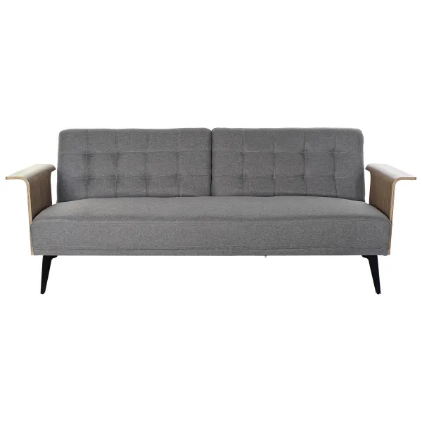Диван-кровать DKD Home Decor Коричневый Серый Металл город 203 x 87 x 81 cm