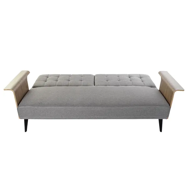 Диван-кровать DKD Home Decor Коричневый Серый Металл город 203 x 87 x 81 cm