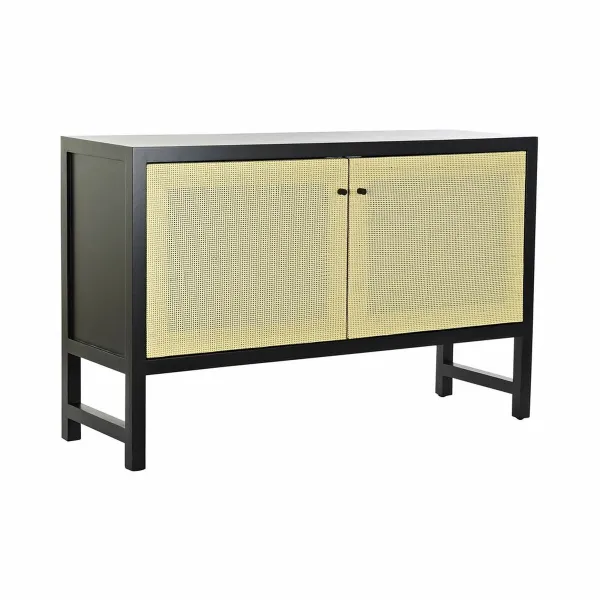 Sivupöytä DKD Home Decor   Musta Luonnollinen Rottinki Kuusi 120 x 38 x 76 cm