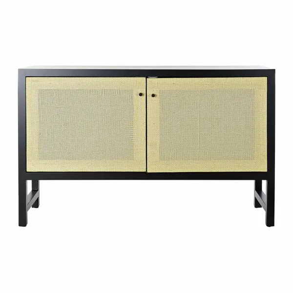 Sivupöytä DKD Home Decor   Musta Luonnollinen Rottinki Kuusi 120 x 38 x 76 cm
