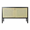 Sivupöytä DKD Home Decor   Musta Luonnollinen Rottinki Kuusi 120 x 38 x 76 cm