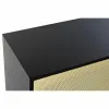 Televizoriaus baldai DKD Home Decor Juoda Eglė Rotangas (160 x 65 x 38 cm)