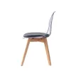Valgomojo kėdė DKD Home Decor Juoda Spalvotas Natūralus 30 x 40 cm 54 x 47 x 81 cm