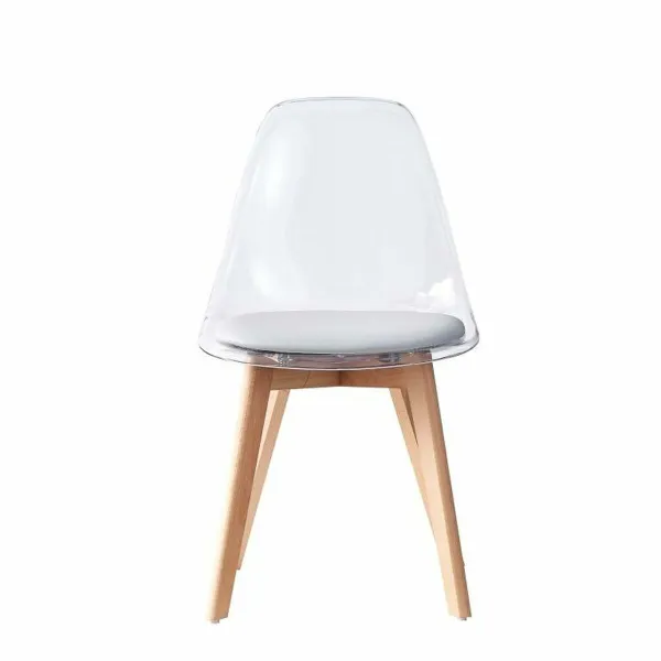 Ruokatuoli DKD Home Decor Harmaa Puu Polykarbonaatti 54 x 47 x 81 cm