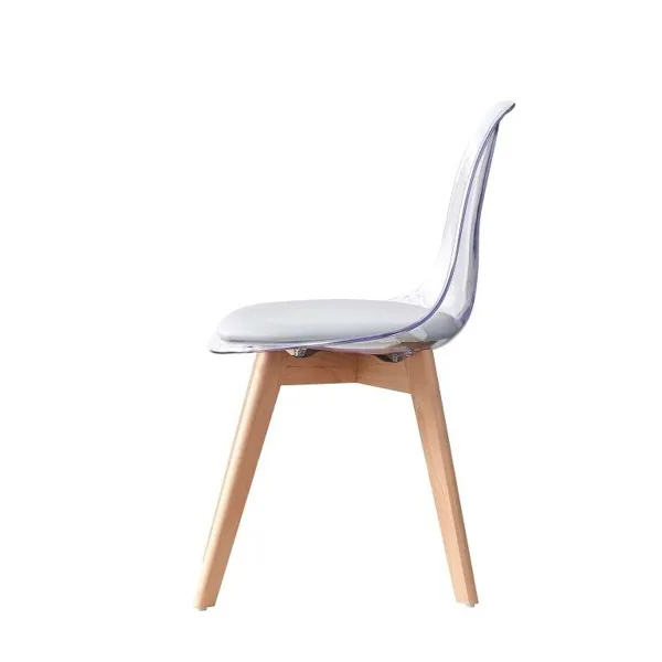 Ruokatuoli DKD Home Decor Harmaa Puu Polykarbonaatti 54 x 47 x 81 cm