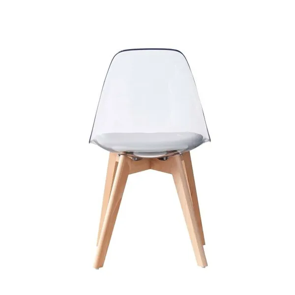 Обеденный стул DKD Home Decor Серый Деревянный Поликарбонат 54 x 47 x 81 cm