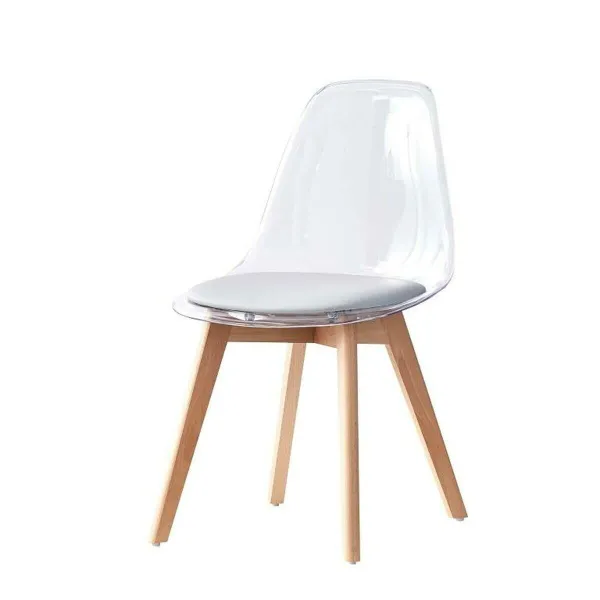 Ruokatuoli DKD Home Decor Harmaa Puu Polykarbonaatti 54 x 47 x 81 cm
