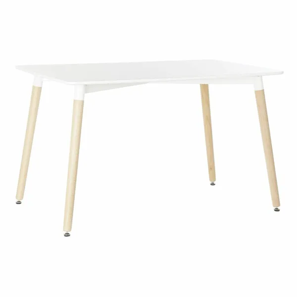 Ruokapöytä DKD Home Decor Valkoinen Koivu Puu MDF 120 x 80 x 74 cm