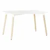 Ruokapöytä DKD Home Decor Valkoinen Koivu Puu MDF 120 x 80 x 74 cm