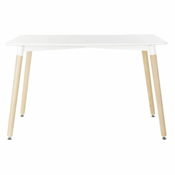Ruokapöytä DKD Home Decor Valkoinen Koivu Puu MDF 120 x 80 x 74 cm