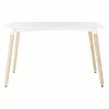 Ruokapöytä DKD Home Decor Valkoinen Koivu Puu MDF 120 x 80 x 74 cm