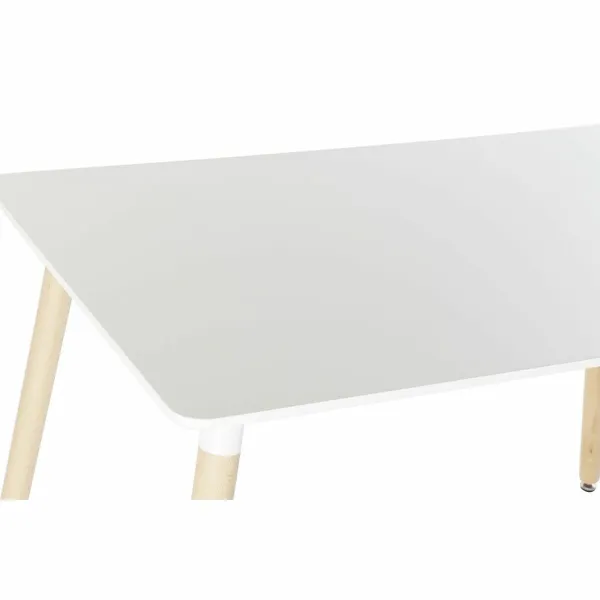 Ruokapöytä DKD Home Decor Valkoinen Koivu Puu MDF 120 x 80 x 74 cm