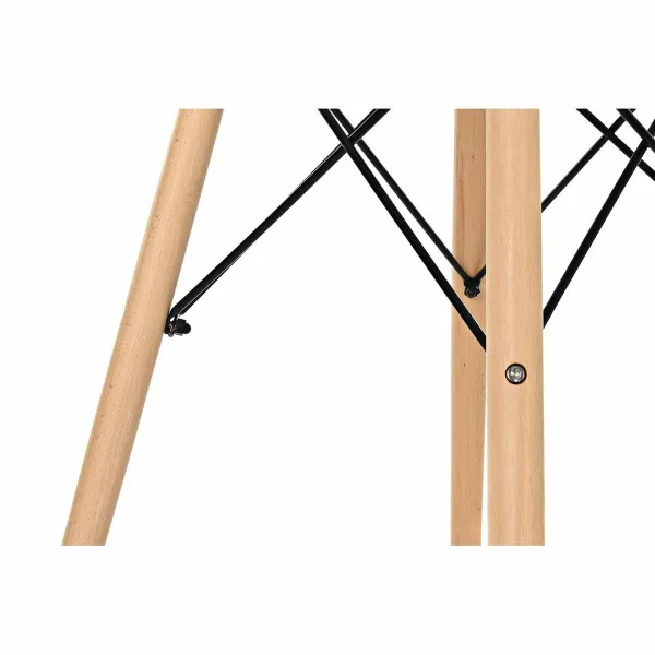 Обеденный стол DKD Home Decor Белый Чёрный Натуральный Ббереза Деревянный MDF 90 x 90 x 74 cm