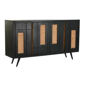 Bufete DKD Home Decor Melns Rotangpalma Mango koks 160 x 40 x 90 cm