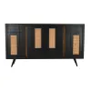 Bufete DKD Home Decor Melns Rotangpalma Mango koks 160 x 40 x 90 cm
