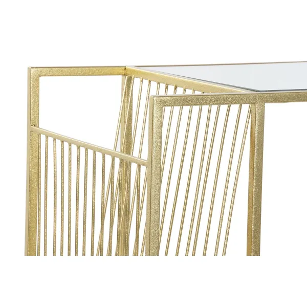 Полка для журналов DKD Home Decor Позолоченный Металл Зеркало 48 x 35 x 71 cm