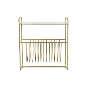 Полка для журналов DKD Home Decor Зеркало Позолоченный Металл (76 x 35 x 83 cm)