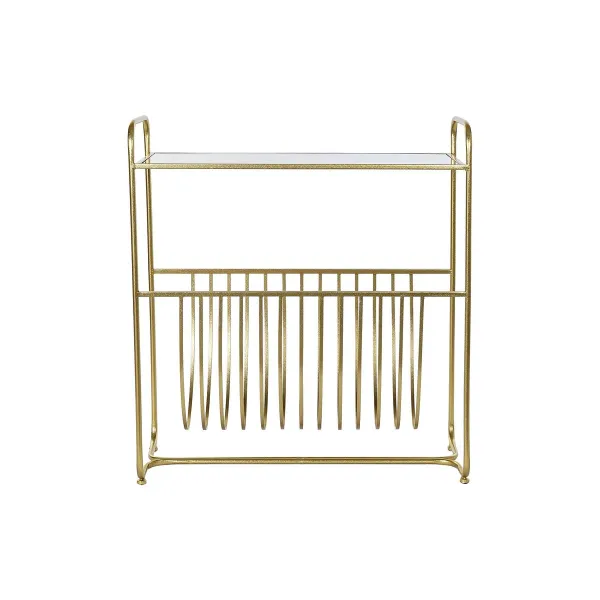 Полка для журналов DKD Home Decor Зеркало Позолоченный Металл (76 x 35 x 83 cm)