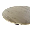 Обеденный стол DKD Home Decor 127 x 127 x 75 cm Натуральный Чёрный Металл Алюминий Древесина манго