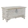 Skrynia DKD Home Decor 88 x 40 x 45 cm Balta Žalvaris Mango mediena