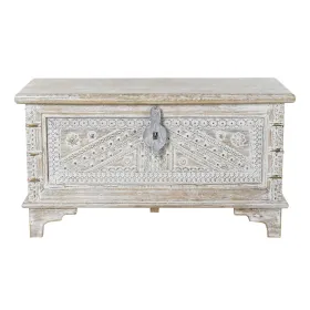 Kirstu DKD Home Decor 88 x 40 x 45 cm Valkoinen Messinki Mangopuu