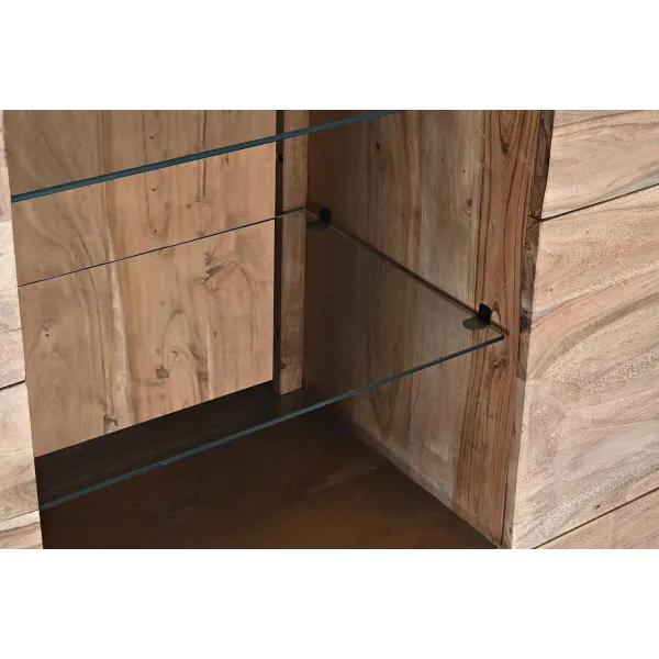 Kaappi DKD Home Decor   145 x 40 x 153 cm Kristalli Ruskea Akaasia