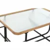 Кофейный столик DKD Home Decor Стеклянный Металл (90 x 60 x 46 cm)