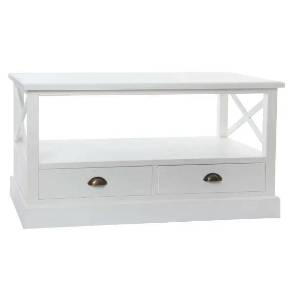 Кофейный столик DKD Home Decor Белый Деревянный (108 x 48 x 56,5 cm)