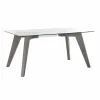 Обеденный стол DKD Home Decor Стеклянный Серый Прозрачный Деревянный MDF (160 x 90 x 75 cm)