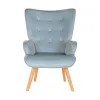 Сиденье DKD Home Decor Небесный синий Натуральный полиэстер Деревянный 67 x 75 x 96 cm