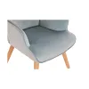 Nojatuoli DKD Home Decor Taivaansininen Luonnollinen Polyesteri Puu 67 x 75 x 96 cm