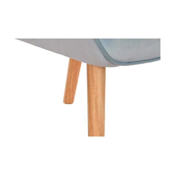 Fotelis DKD Home Decor Dangaus mėlynumo Natūralus Poliesteris Medžio 67 x 75 x 96 cm