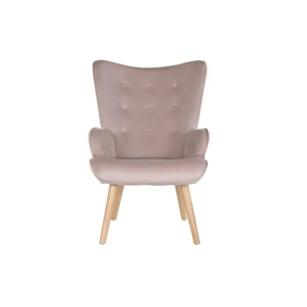 Sēdeklis DKD Home Decor Rozā Poliesters Koks 67 x 69 x 96 cm 75 x 69 x 96 cm