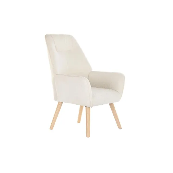 atzveltnes krēsls DKD Home Decor Krēmkrāsa Dabisks 65 x 75 x 96 cm