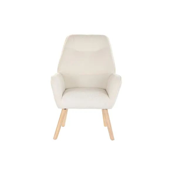 Armchair DKD Home Decor Cream Natural 65 x 75 x 96 cm