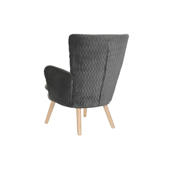 Сиденье DKD Home Decor Натуральный Темно-серый полиэстер Деревянный 66 x 67 x 92 cm