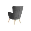 Fotelis DKD Home Decor Natūralus Tamsiai pilka Poliesteris Medžio 66 x 67 x 92 cm