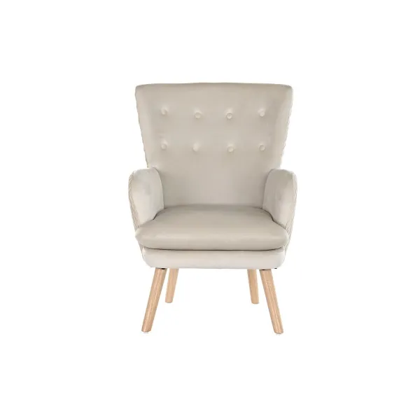 Сиденье DKD Home Decor Бежевый Натуральный полиэстер Деревянный 67 x 70 x 95 cm