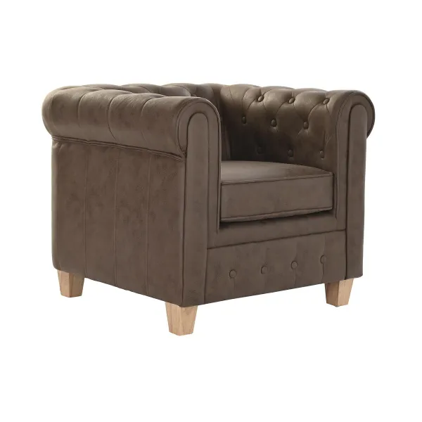 Nojatuoli DKD Home Decor 80 x 80 x 70 cm Puu Tummanruskea