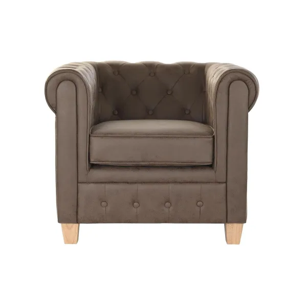 atzveltnes krēsls DKD Home Decor 80 x 80 x 70 cm Koks Tumši brūns