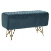 Taburete DKD Home Decor   Tirkīzs Poliesters Metāls Alumīnijs 90 x 31 x 47 cm