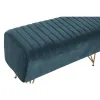 Taburete DKD Home Decor   Tirkīzs Poliesters Metāls Alumīnijs 90 x 31 x 47 cm