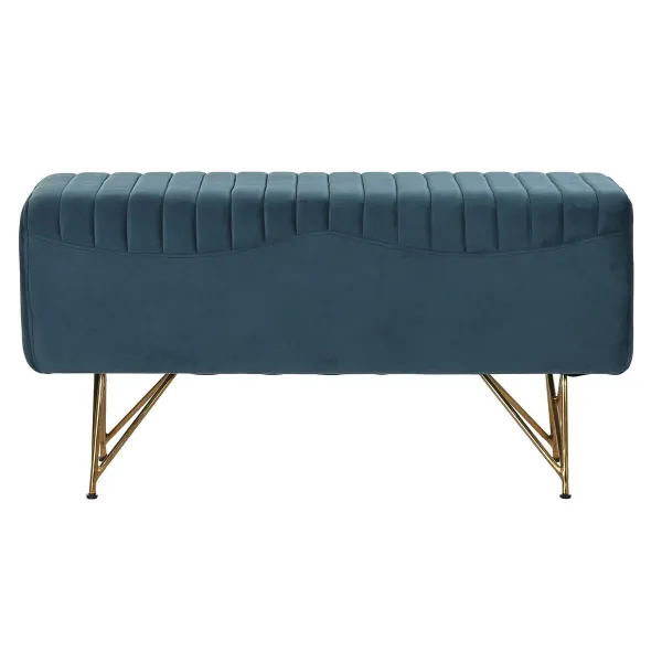Taburetė DKD Home Decor   Turkis Poliesteris Metalinis Aliuminis 90 x 31 x 47 cm