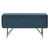 Taburete DKD Home Decor   Tirkīzs Poliesters Metāls Alumīnijs 90 x 31 x 47 cm